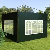 2er Set Seitenwände Für Pavillon 3x3 3x6 Wasserdicht Seitenteile Mit Fenster Dunkelgrün