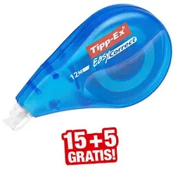 15 + 5 GRATIS: 15 Tipp-Ex Korrekturroller Easy Correct 4,2 mm + GRATIS 5 St.