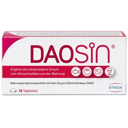 DAOSiN® Tabletten zur Ergänzung des körpereigenen DAO-Enzyms zum Histaminabbau aus der Nahrung