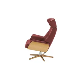 Möbel Kraft Drehsessel Air Leder 80 x 106 x 78 cm Rot mit Relax-Funktion