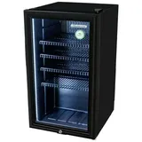 Gastro-Cool - Flaschenkühlschrank mit Glastür - Gastronomie - Bar - schwarz - LED - KW90