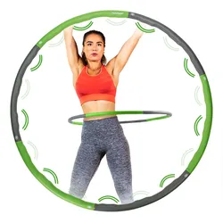 Hula Hoop Reifen Erwachsene mit Gewicht - Hoola Hoop Reifen Fitness mit Noppen SCHWARZ|hellgrau|GRÜN No Size