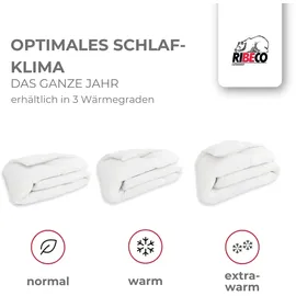 RIBECO Federbettdecke RIBECO "Laram, Bettdecken für Sommer oder Winter, Made in Germany", weiß, B:135cm L:200cm, Bezug: 100% Baumwolle. Füllung: 90% Federn, 10% Daunen, Bettdecken, Super Preis-Leistung, Bettdecke 135x200 cm oder 155x220 cm, Decke