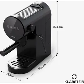 Klarstein Retro Mini-Espressomaschine 0,9L schwarz mit Milchaufschäumer