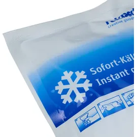 Relaxdays Kühlpack zum Knicken, Set, Sofort Kältekompresse, HxB: 14,5 x 12,5 cm, für Sport & unterwegs, weiß/blau