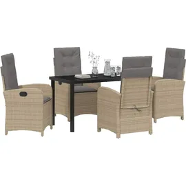 vidaXL Garten Essgruppe 5-tlg. Beige