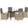 vidaXL Garten Essgruppe 5-tlg. Beige