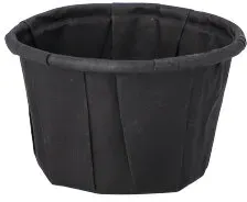 PAPSTAR Dressingbecher, Papier 25 ml Ø 4,4 cm, 2,8 cm schwarz 5000 Stück