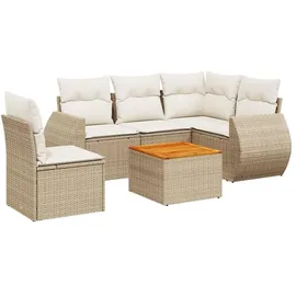 vidaXL Garten-Lounge-Set 6-tlg. beige