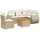 vidaXL Garten-Lounge-Set 6-tlg. beige