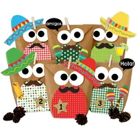 Papierdrachen DIY Adventskalender zum Befüllen - Weihnachtseulen - Eulen Weihnachten - Set Rot Mexiko Edition - zum selbst basteln - für Kinder und Erwachsene