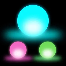 Relaxdays Kugel Weiß 3 St.