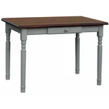 Grau Küchentisch Esstisch Speisetisch TischKiefer Neu Farbe Nuss Mit Schublade - 80 x 80 cm