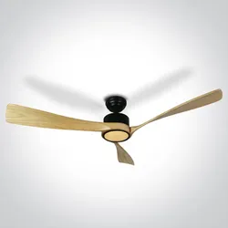 LED-Deckenventilator Fresco mit Ventilatorblätter aus Holz - Hell Braun