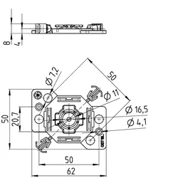BACHMANN Tragplatte für GST18 Verteiler