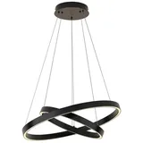 Licht-Erlebnisse LE115927 LED Pendelleuchte Tessa 3000 K 3500 lm aus Aluminium in Schwarz Hängelampe