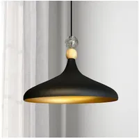 Bamyum Champion Holz, Metall E27 Moderne Schwarz