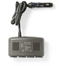 Nedis Universal DC Power Adapter - KFZ-Adapter - 120 W - Eingangsspannung: 12 V DC - 12 V DC - Maximaler Ausgangsstrom pro Port: 4.0 A - Schwarz