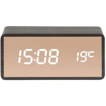 Present Time Karlsson Wecker Kupferspiegel schwarz