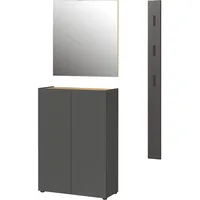 Germania Garderoben-Set »Alviano«, (3 St.), mit eckigem Spiegel, optional
