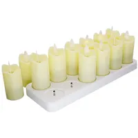 Set Mit 12 Wiederaufladbaren Led-kerzen Mit Fernbedienung, Perfekt Für Die Heimdekoration, Weihnachten, Hochzeiten Oder Zum Schaffen Einer Gemütlichen Atmosphäre.