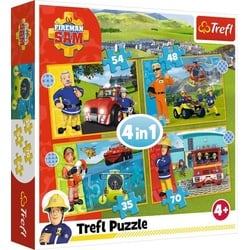 Feuerwehrmann Sam zur Rettung, 4 in 1 Puzzle (Kinderpuzzle)