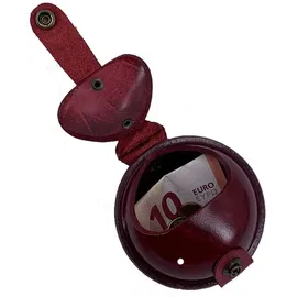 Mika Schlüsselanhänger / Kleingeldbörse groß Sattelleder 9cm rot