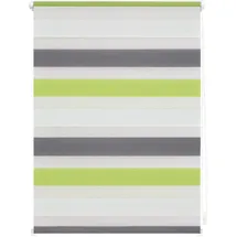 Lichtblick Duo Rollo / Doppelrollo Klemmfix 60 x 150 cm grün/grau/weiß
