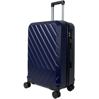 MY TRAVEL BAG Hartschalen-Koffer Trolley Reisekoffer (Handgepäck-Mittel-Groß-Set) 4 Doppel-Rollen (Handgepäck (55cm), Blau)