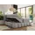 MKS Meble MKS Boxspringbett 120 x 200 mit bettkasten NIRA KING, Polsterbett 7 Zonen Multipocket-Matratze und Topper, Doppelbett - Hellgrau Velvet - H3 - Hellgrau