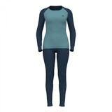 Odlo Damen Active Warm Eco Set blau)