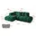 altdecor Ecksofa Ottomane Links CLOUD-L-v1 280x185x90 Dunkelgrün Velours
