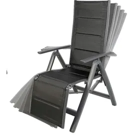 LINDER EXCLUSIV Venezia Relaxsessel 60 x 72 x 110 cm anthrazit klappbar