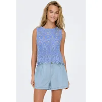 Only ONLTULUM SL EMB TOP NOOS WVN Blau XS
