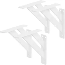 ML-Design 4 Stück Regalhalterung 18 x 18 cm Weiß Aluminium Schwebende