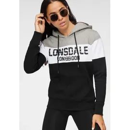 Lonsdale Penbryn Hoodie Schwarz/Weiß S