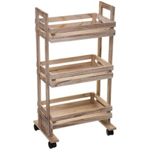 5five simply smart Servierwagen mit rollen 3 etagen aus holz cagette - 5 five simply smart