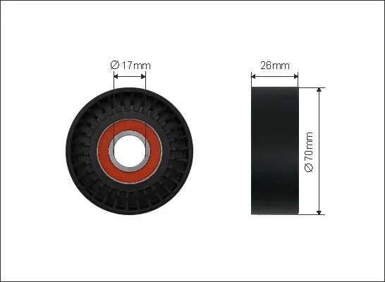 CAFFARO Spannrolle, Keilrippenriemen 34200 für Citroën/Peugeot Ford Volvo Peugeot Citroën Fiat Suzuki