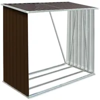 vidaXL Brennholzlager Verzinkter Stahl 163 x 83 x 154 cm Braun