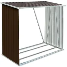 vidaXL Brennholzlager Verzinkter Stahl 163 x 83 x 154 cm Braun