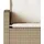 vidaXL L-förmiges Couchsofa mit Kissen Beige Polyrattan