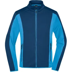 Herren Strukturfleece Jacke - Farbe blau - Größe S
