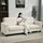 Homcom Couch Polyester 3-Sitzer Cremeweiß