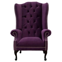 JVmoebel Ohrensessel Ohrensessel Sessel Design Polster Sofa Couch Chesterfield Textil Neu (Ohrensessel), Made In Europe lila