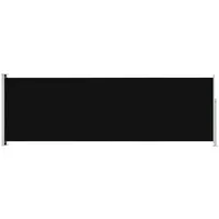 vidaXL Seitenmarkise 200 x 600 cm Schwarz Polyester