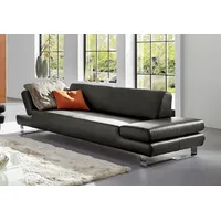 3-Sitzer W.SCHILLIG "taboo Designsofa mit hohem Sitzkomfort, Breite 232cm, Sitztiefe 59cm", grau (anthrazit z69), B:232cm H:76cm T:91cm, Flachgewebe S22 (100% Polyester);Stoff S37 (100% Polyester): Luxus-Microfaser in Lederoptik;Longlife Xtra-Leder Z59: Glattleder mit modischer Prägung. Hautstärke 0, 9 - 1, 1 mm;Longlife Xtra-Leder Z69: Das feinnarbige, gedeckte Softleder Z69 besticht durch seine außergewöhnliche Weichheit im trendigen »Vintage-Look«, Hautstärke 0, 9 - 1, 1 mm, Sofas, mit Normaltiefe,