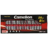 Camelion 28+8 gratis, Sparpack Camelion Plus Alkaline Mignon Batterien, AA, LR6, 1,5V