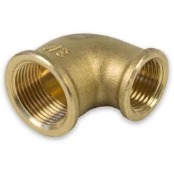 Messing Gewinde-Fitting 90° Winkel reduziert, schwere Ausführung (Ausführung: 1/2'' - 3/4''IG)
