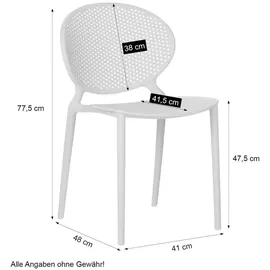 Homestyle4u Gartenstuhl Grau 4er Set in 2472,
