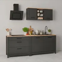 Interlink Küchenzeile Veneto 230 cm grau